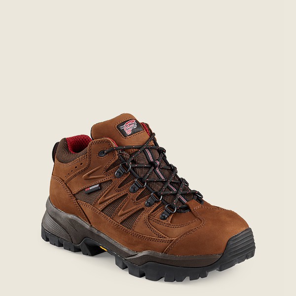 Red Wing Hiking Boots Brown - Mens Truhiker - 3-inch Waterproof Safety Toe - 8317-WFSPT